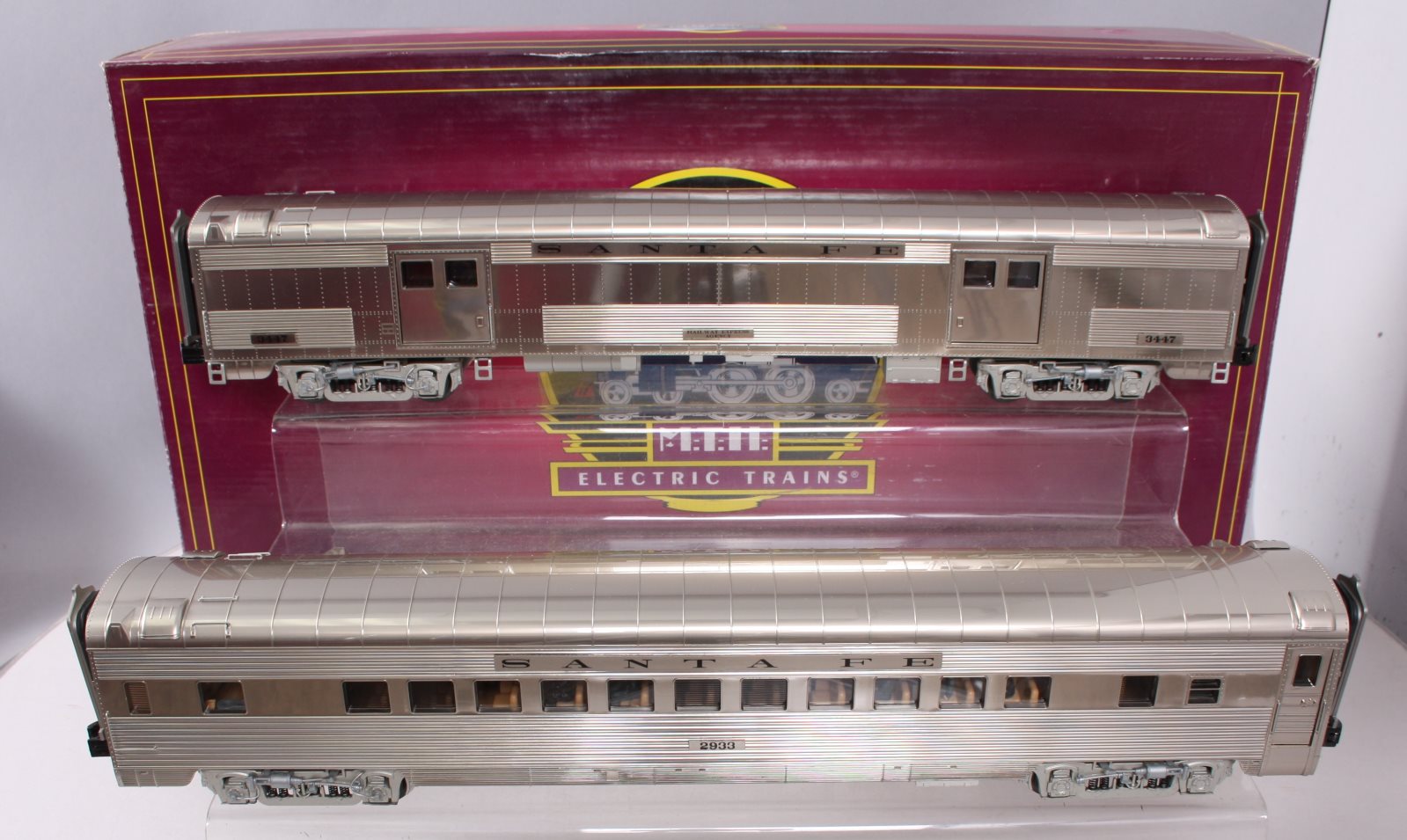MTH 20-69276 O Santa Fe 70' Streamlined Baggage/Coach Passenger Set (Set of 2)