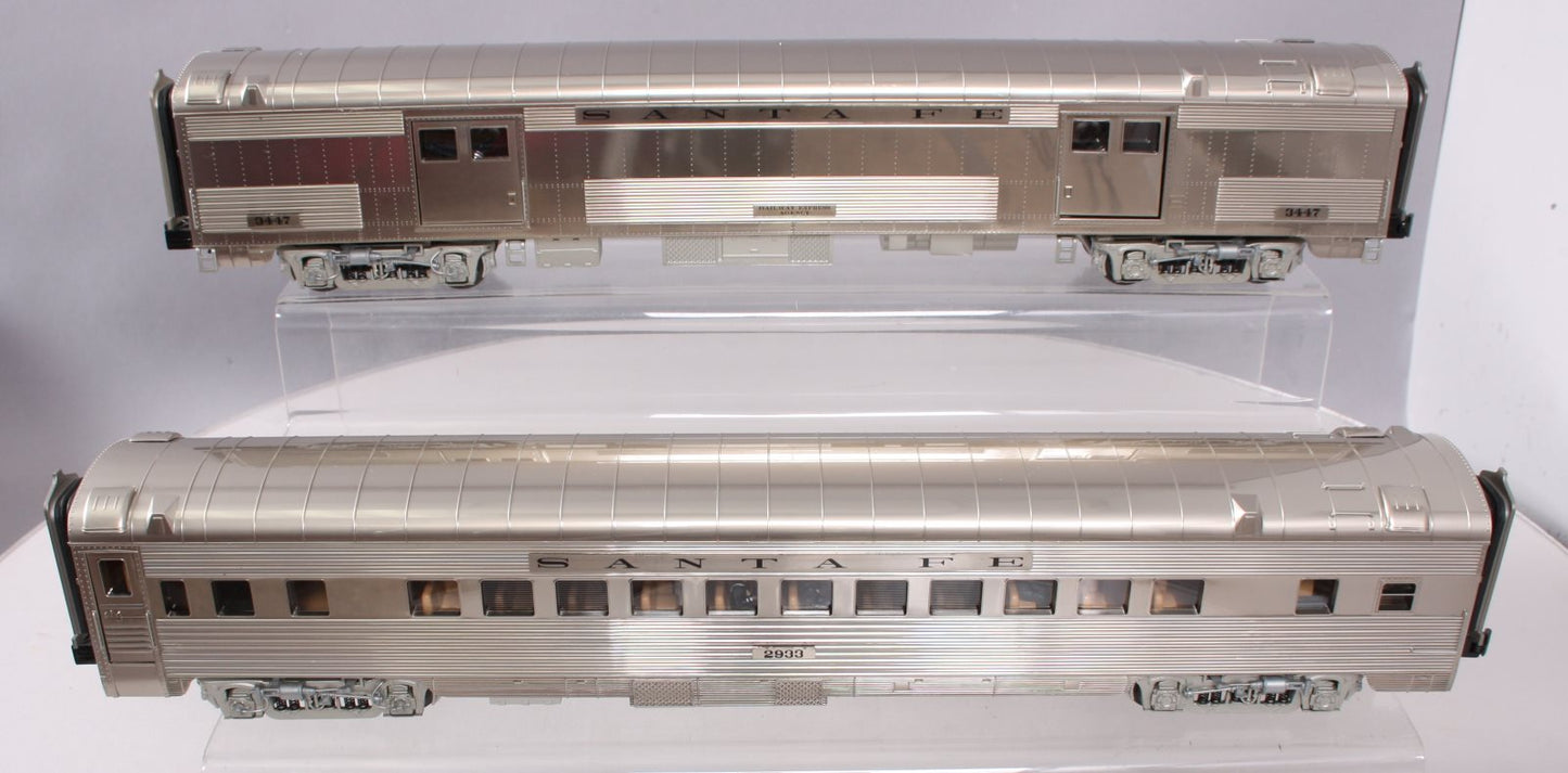 MTH 20-69276 O Santa Fe 70' Streamlined Baggage/Coach Passenger Set (Set of 2)