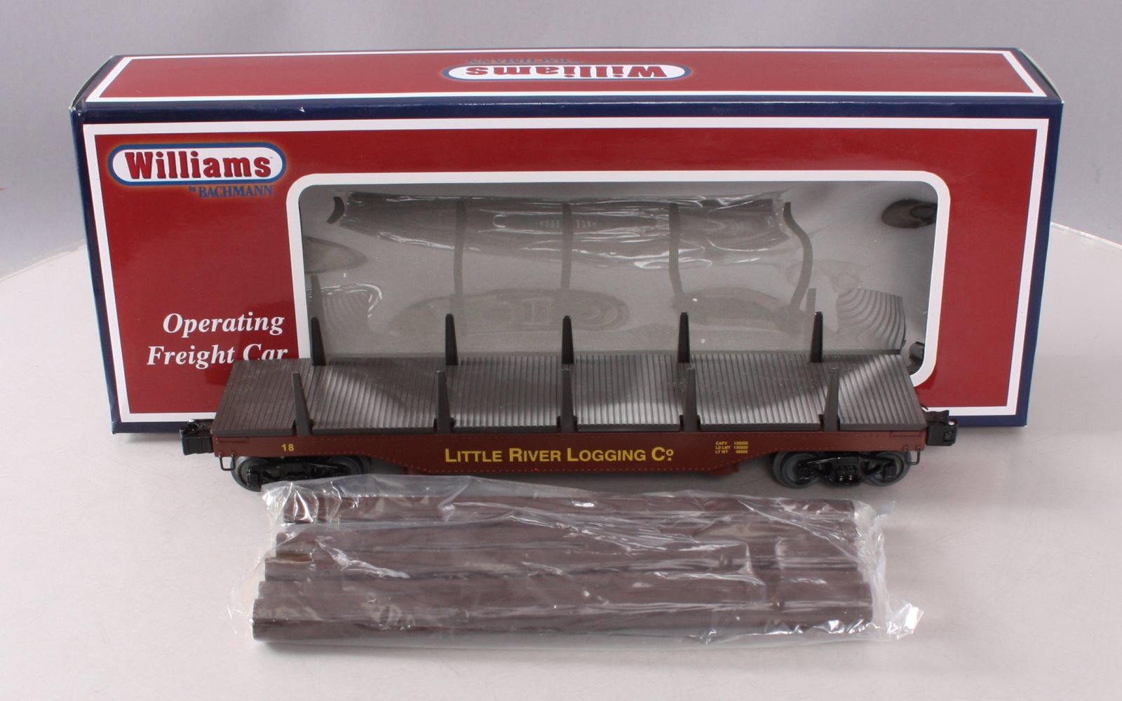 Williams 47929 O Gauge Little River Logging Operating Log Dump Car