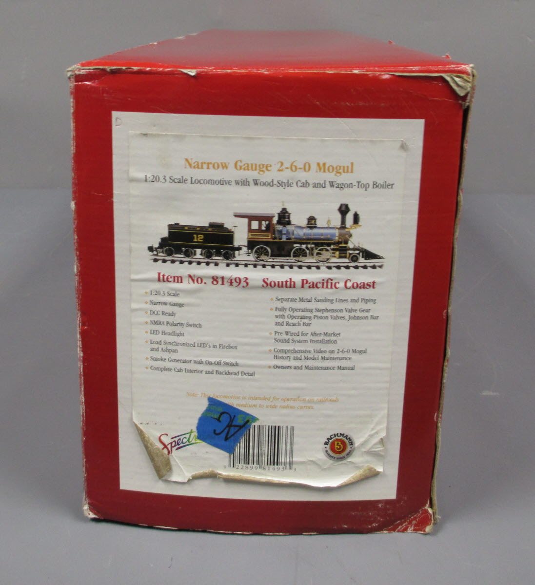 Bachmann 81493 G Scale South Pacific Coast 2-6-0 Mogul