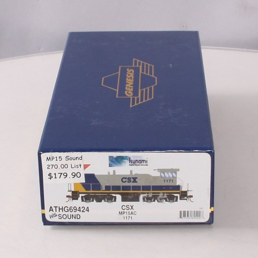 Athearn G69424 HO CSX Reversed MP15AC Diesel Locomotive #1171 w/DCC & Sound