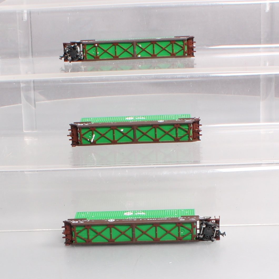 Kato 106-6177 N BNSF "Original Logo" Gunderson MAXI-IV Well Car Set (Set of 3)