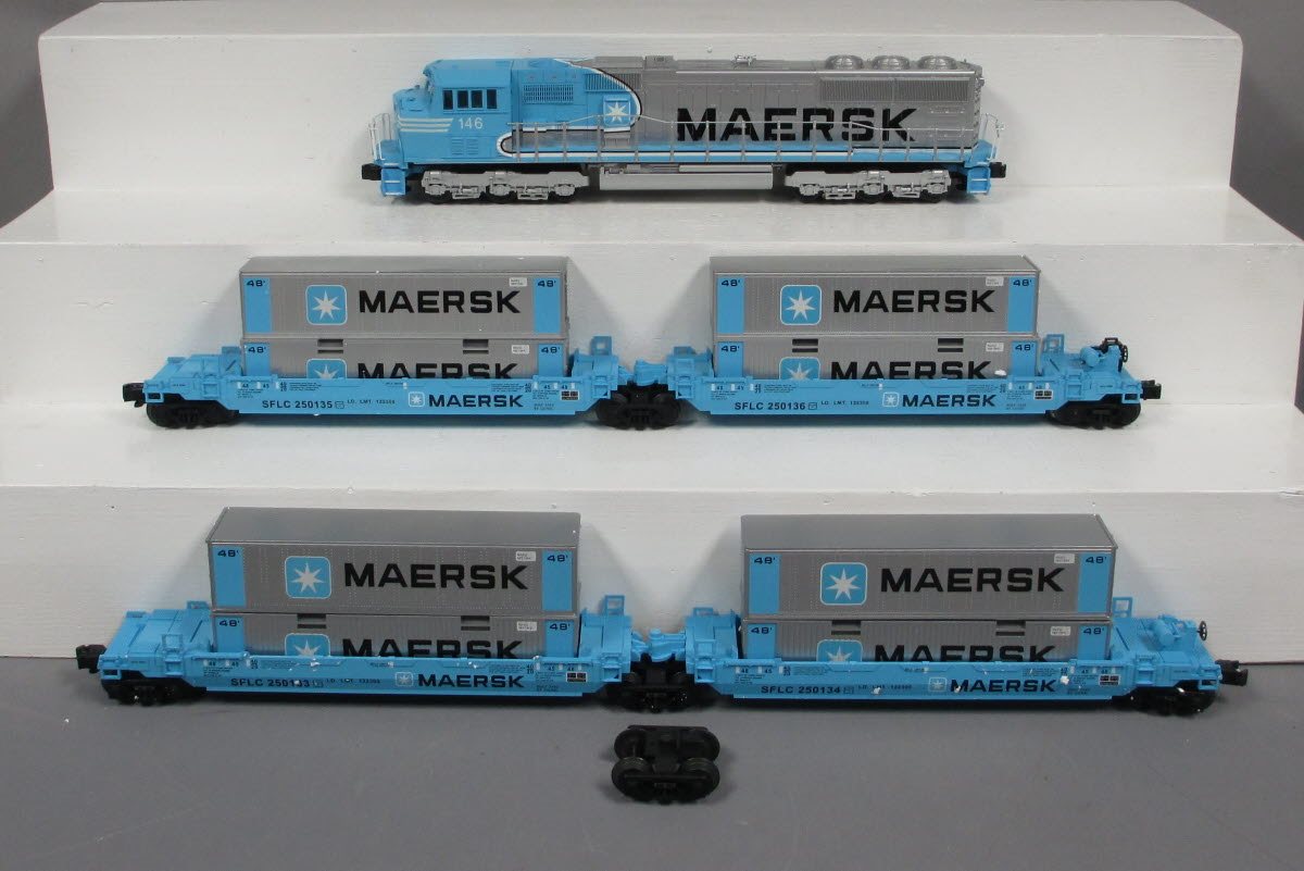 Lionel 6-21950 Maersk SD70 Maxi-Stack O Gauge Diesel Train Set VG/Box