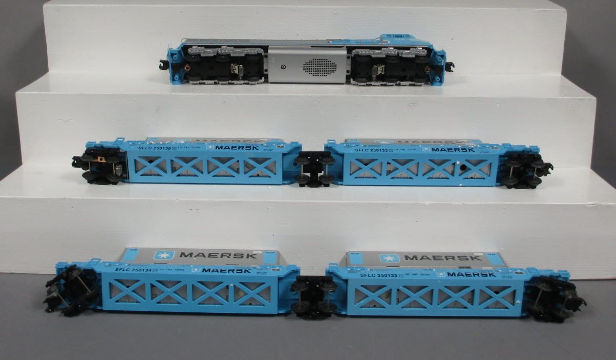 Lionel 6-21950 Maersk SD70 Maxi-Stack O Gauge Diesel Train Set VG/Box