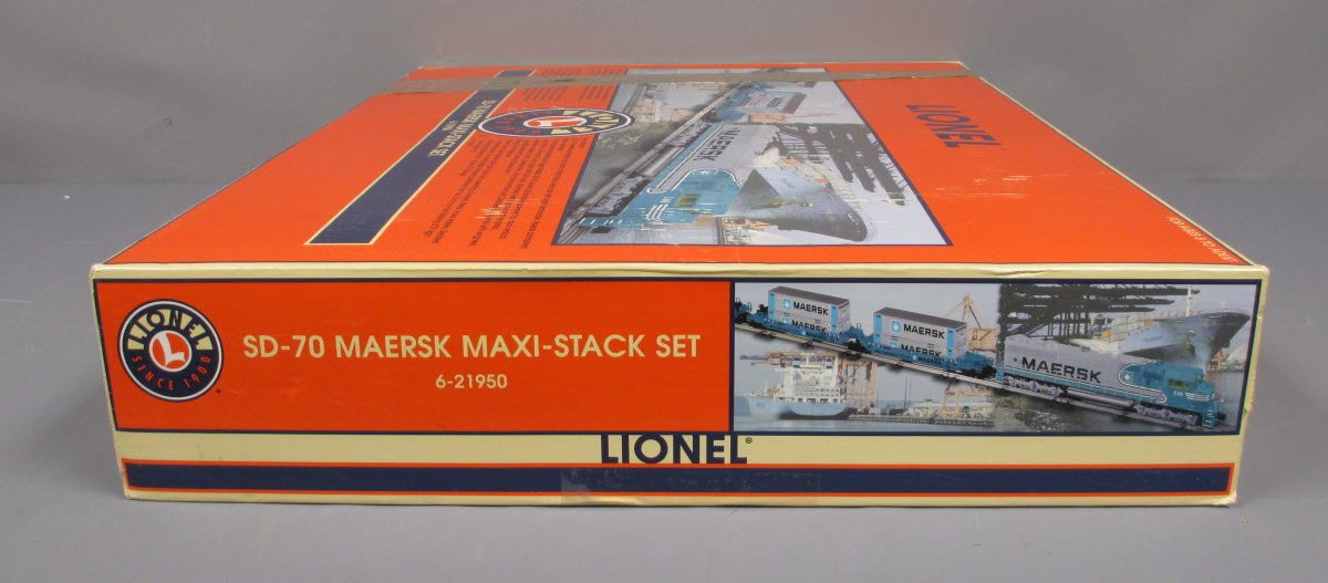 Lionel 6-21950 Maersk SD70 Maxi-Stack O Gauge Diesel Train Set VG/Box