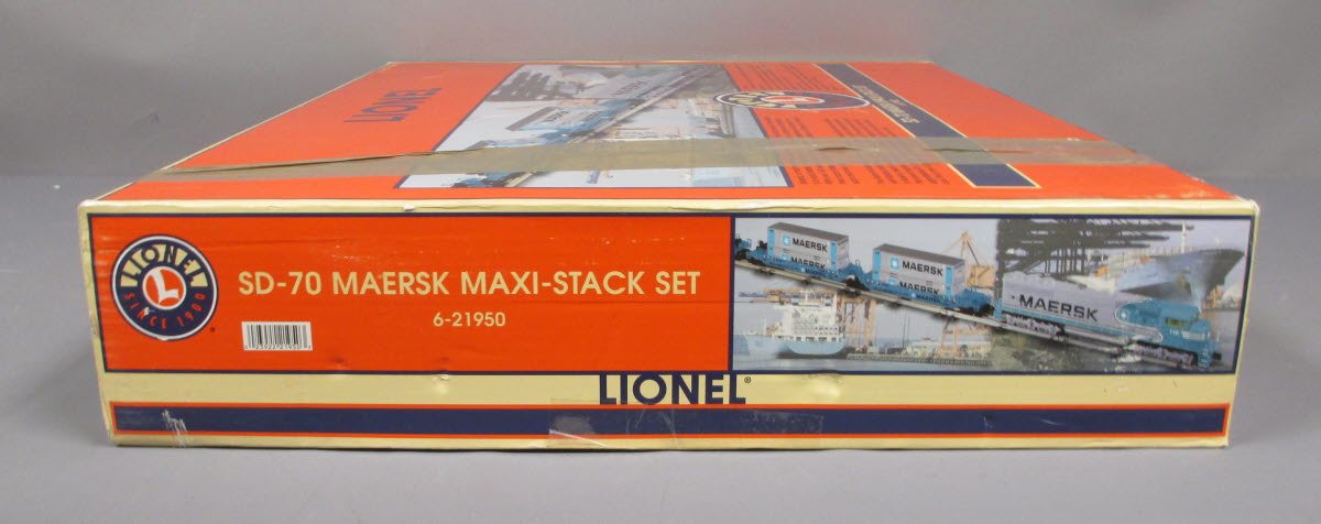 Lionel 6-21950 Maersk SD70 Maxi-Stack O Gauge Diesel Train Set VG/Box