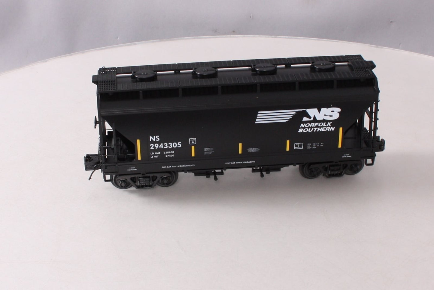 MTH 20-97926 O Norfolk Southern 2-Bay Centerflow Hopper Car #2943305