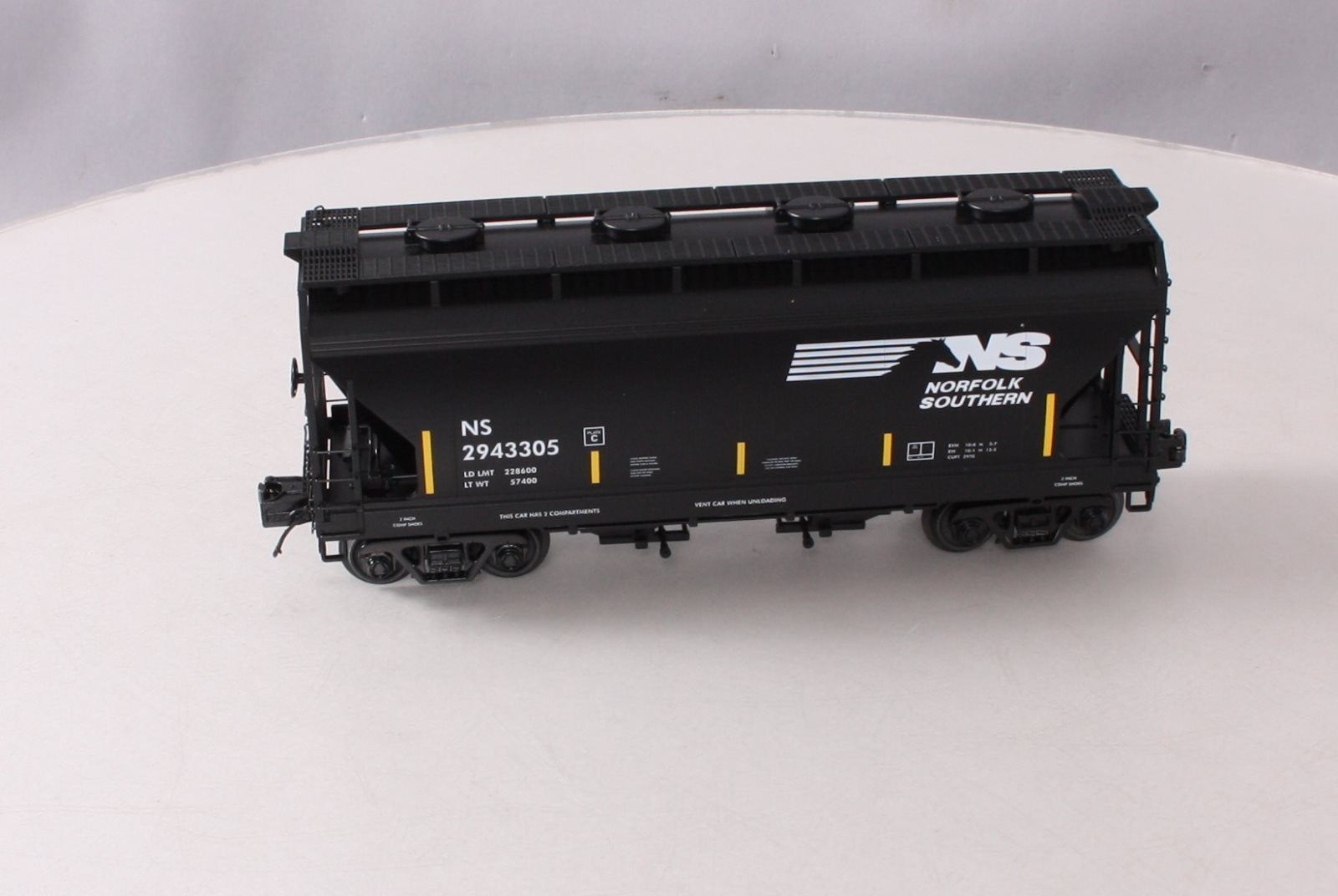 MTH 20-97926 O Norfolk Southern 2-Bay Centerflow Hopper Car #2943305
