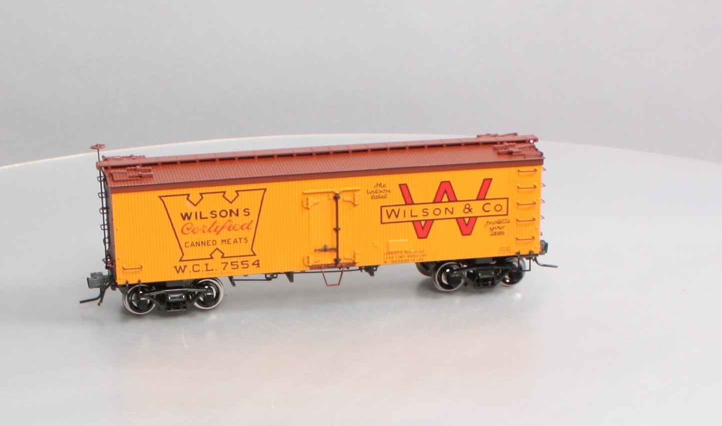 Atlas 9072-2 "O-Scale" Wilson & Co. 36' Wood Reefer Car #7554 (2 Rail)