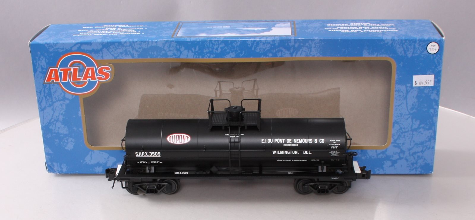 Atlas 3005516-1 O Gauge DuPont 11,000 Gallon Tank Car #3509 - 3 Rail