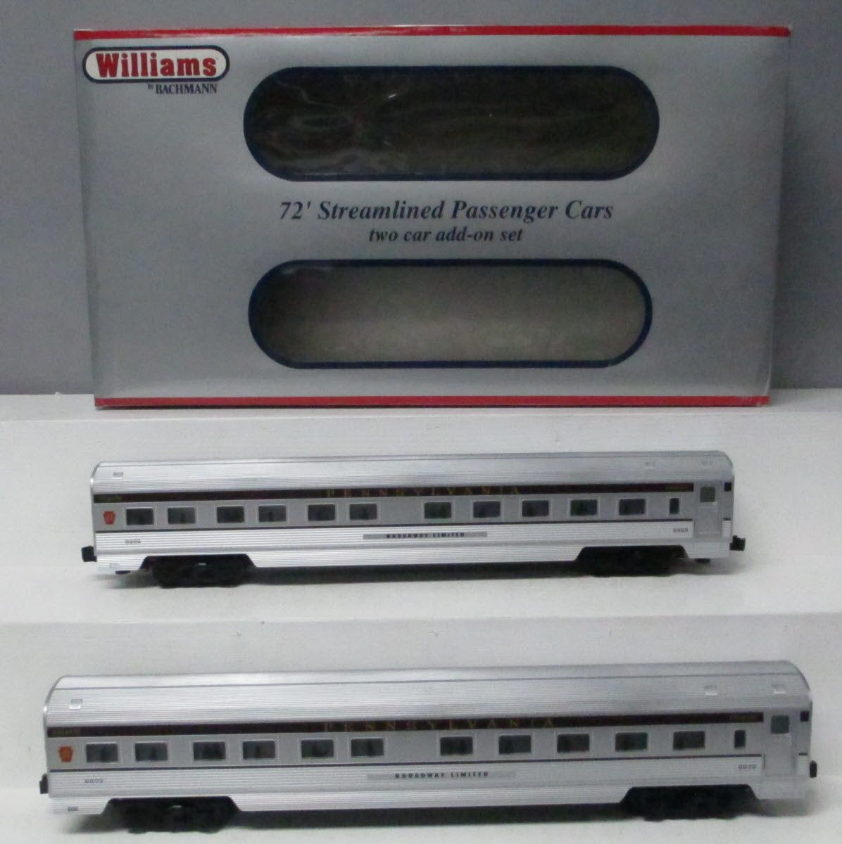 Williams 43112 PRR 72 Ft. Streamliner Passenger Cars (Set of 2)