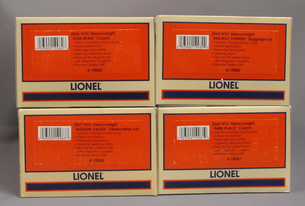 Lionel 6-19079 O Gauge New York Central Heavyweight 4-Pack Passenger Car Set