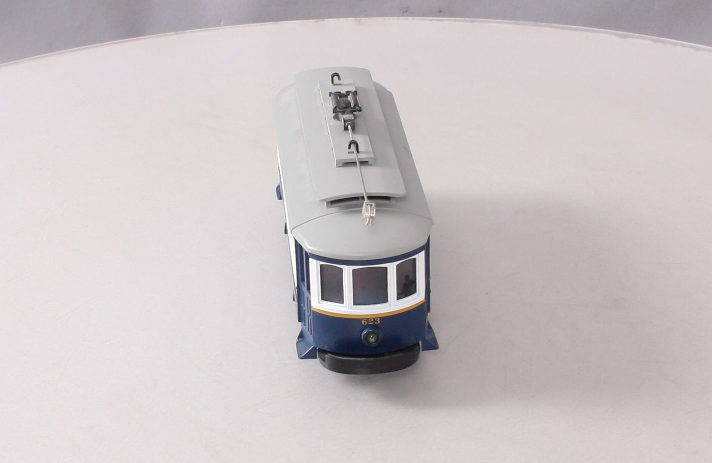 MTH 30-5176 City Lines RailKing Bump-n-Go Trolley Car #623