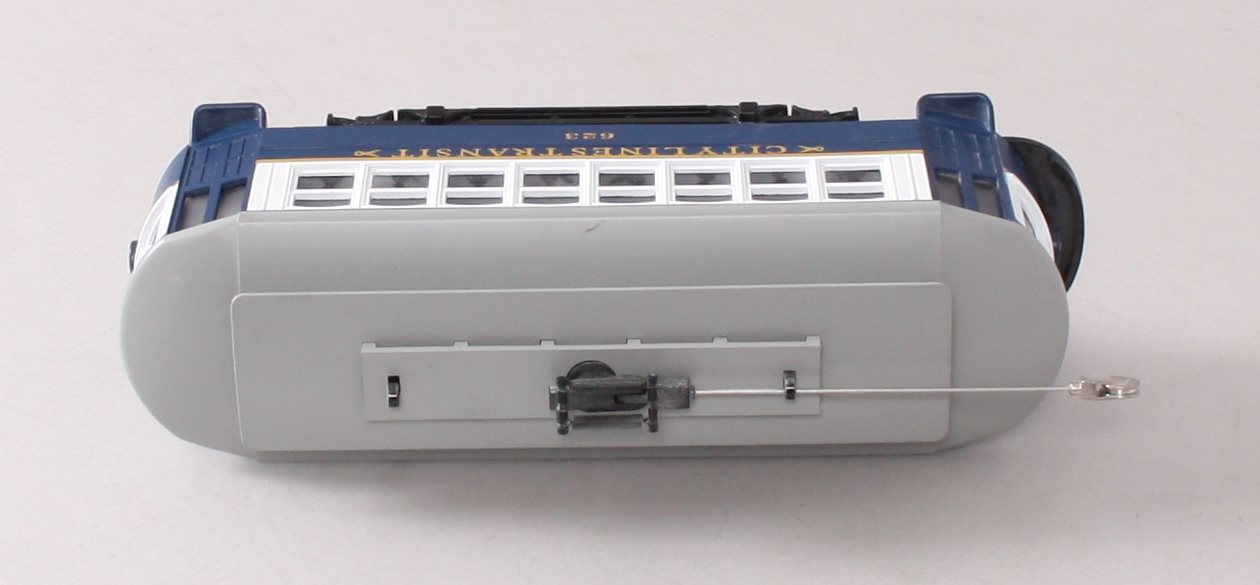 MTH 30-5176 City Lines RailKing Bump-n-Go Trolley Car #623
