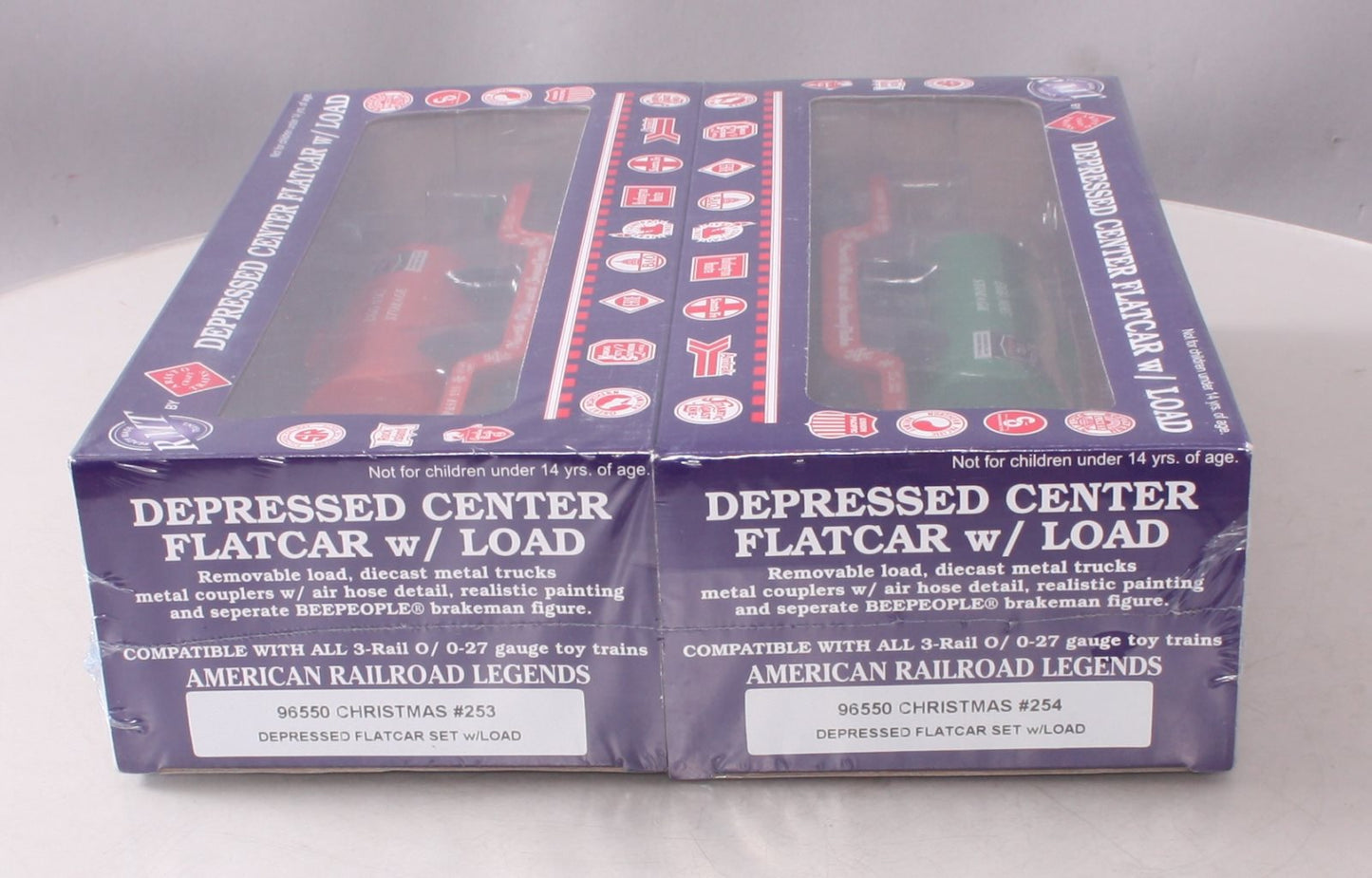 RMT 96550 O Dep.Ctr.Flat Car Christmas/2pk