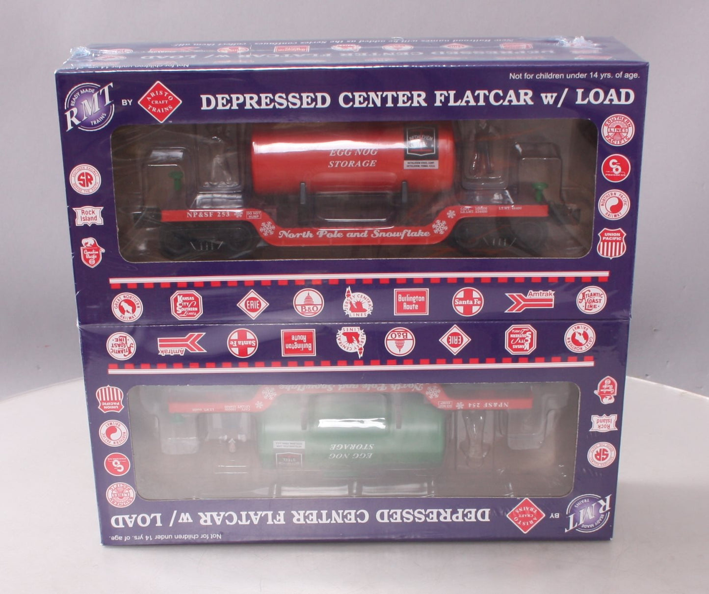 RMT 96550 O Dep.Ctr.Flat Car Christmas/2pk