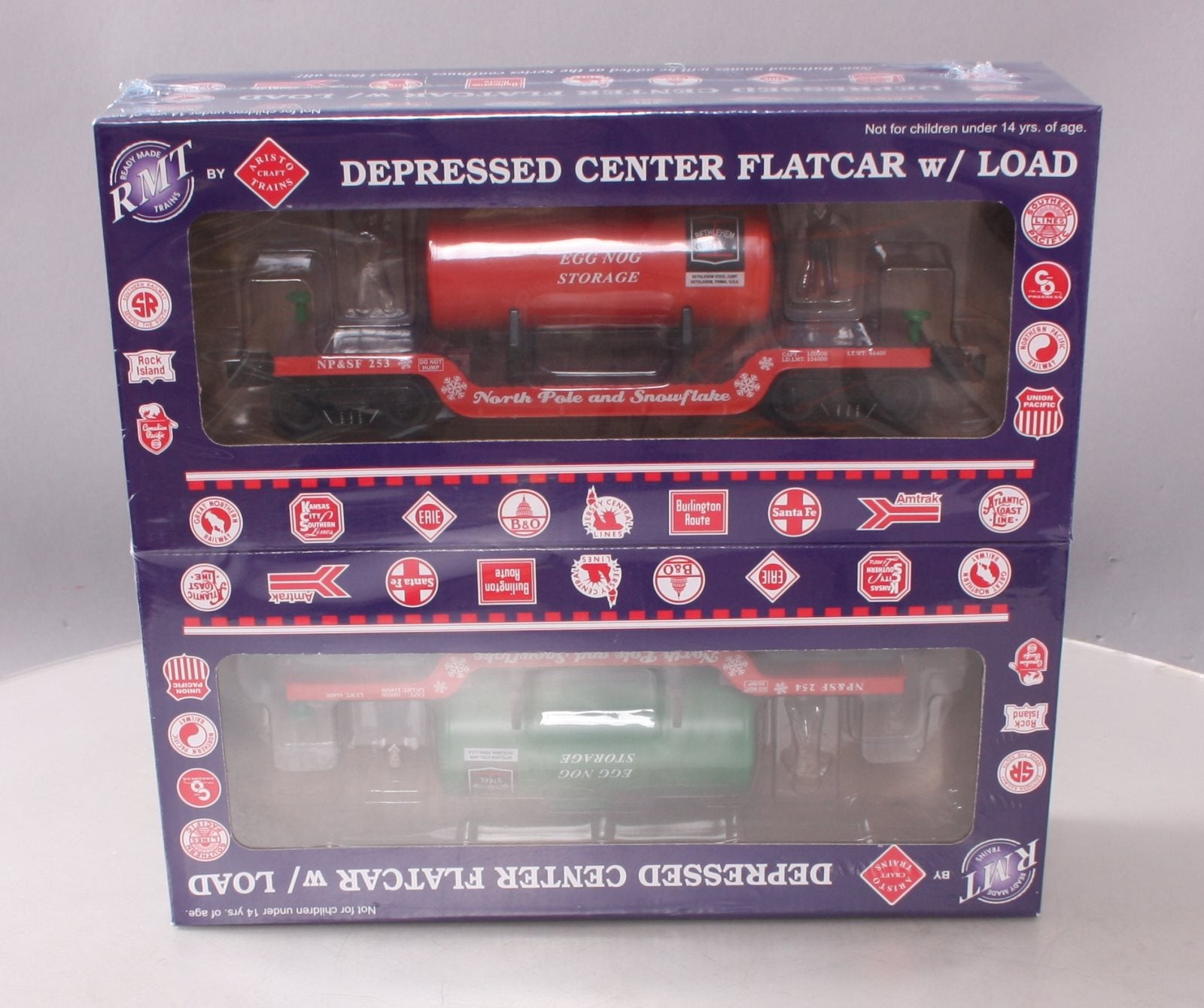 RMT 96550 O Dep.Ctr.Flat Car Christmas/2pk