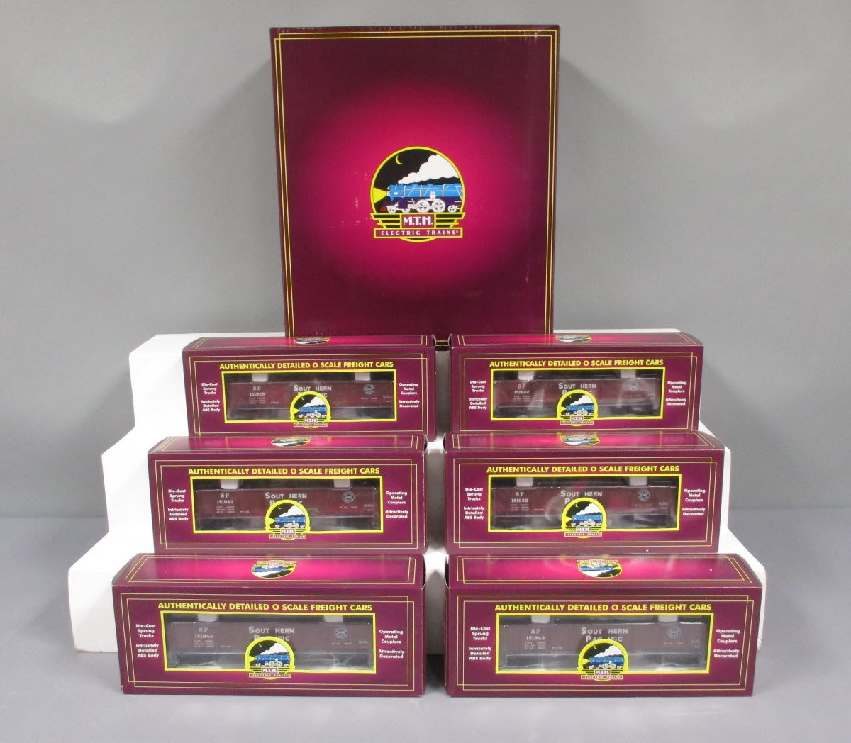 MTH 20-90541 O Southern Pacific 55 Ton Drop Bottom Gondola (Set of 6)