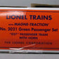 Lionel 6-82726 O Gauge Postwar Green Alco FA O Gauge Diesel Passenger Train Set