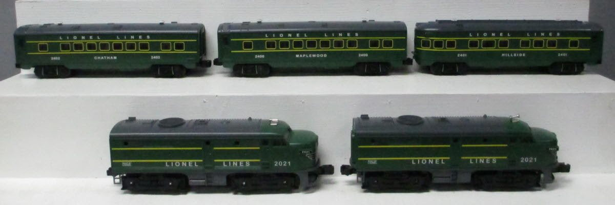 Lionel 6-82726 O Gauge Postwar Green Alco FA O Gauge Diesel Passenger Train Set