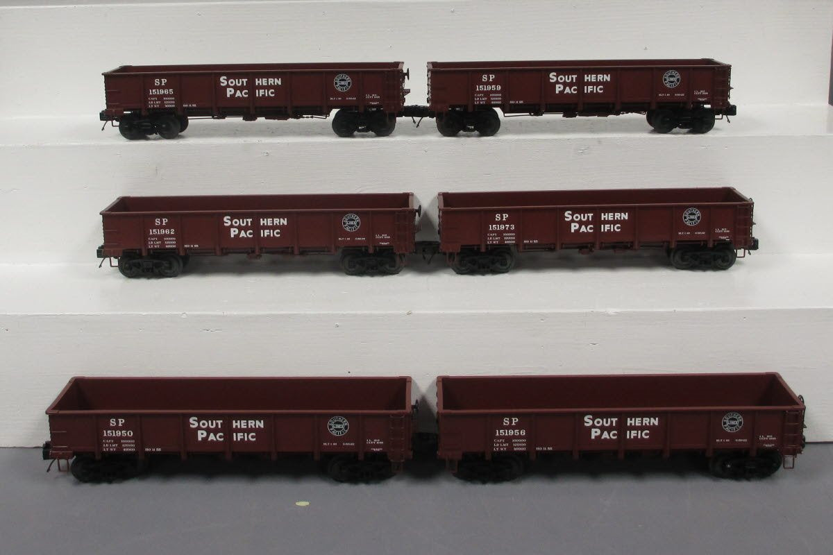 MTH 20-90542 6-CAR 55 TON ALL STEEL DROP BO SOUTHERN PACIFIC