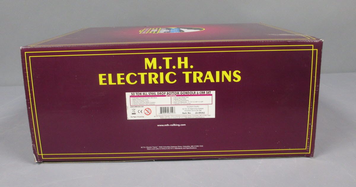 MTH 20-90542 6-CAR 55 TON ALL STEEL DROP BO SOUTHERN PACIFIC