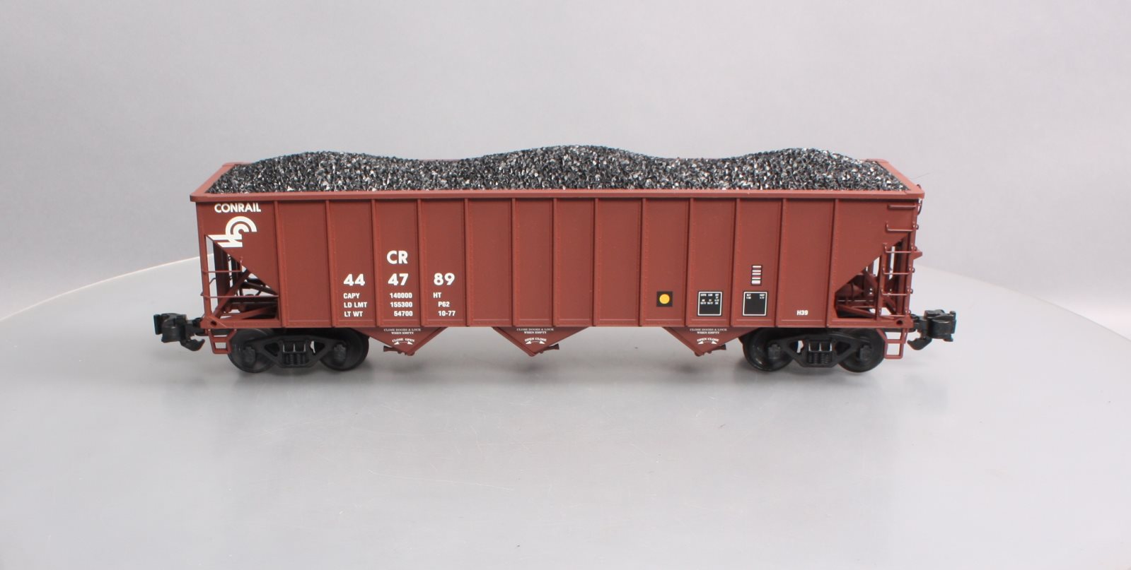 USA Trains 14008 G Conrail 70-Ton 3-Bay Coal Hopper w Coal Load (Metal Wheels)