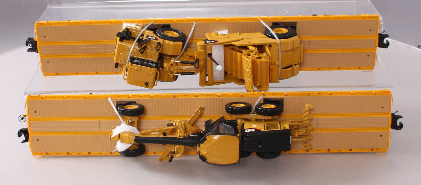 MTH 20-98790 O Gauge Caterpillar 60' Flat Car w/2 CAT 613G