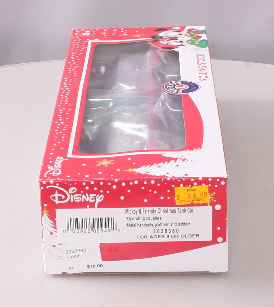 Lionel 2028360 O Mickey & Friends Christmas Tank Car