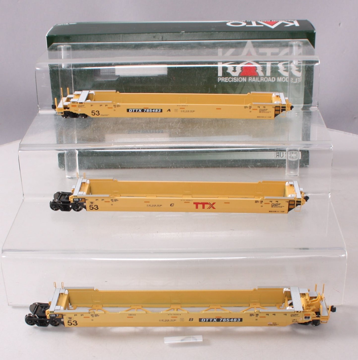 Kato 30-9041 HO TTX Gunderson Maxi IV 3 Unit Well Car Set #765483