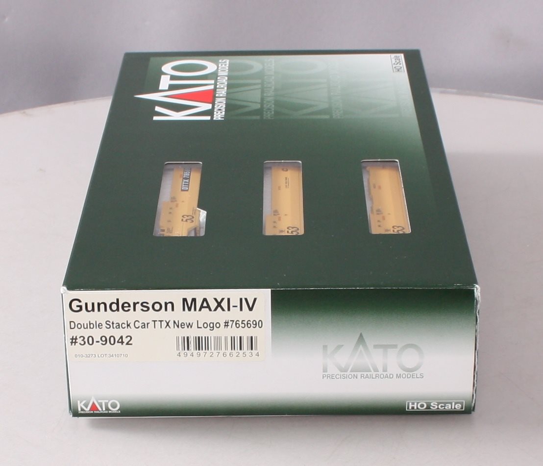 Kato 30-9042 Gunderson Maxi IV Double Stack 3 Unit Well Car Set #765690