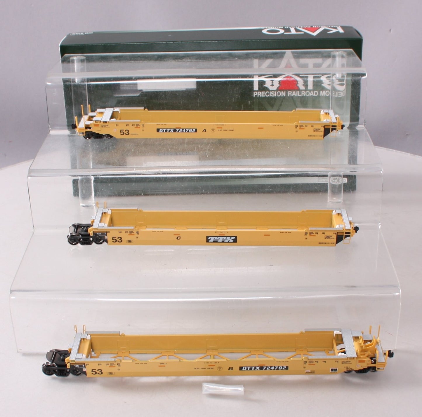 Kato 30-9051 HO Scale TTX Maxi-IV Double Stack 3 Unit Well Car Set #724792
