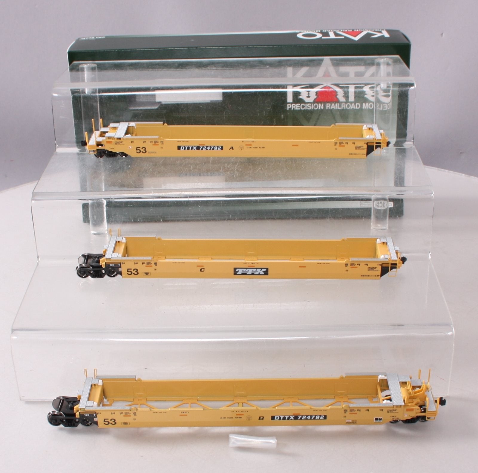 Kato 30-9051 HO Scale TTX Maxi-IV Double Stack 3 Unit Well Car Set #724792