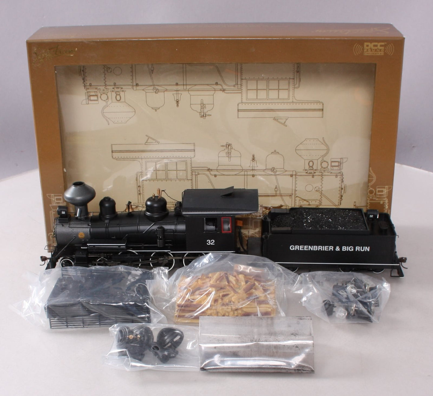 Bachmann 28906 On30 Greenbrier & Big Run Lumber Co. 4-6-0 Steam Loco #32 w DCC