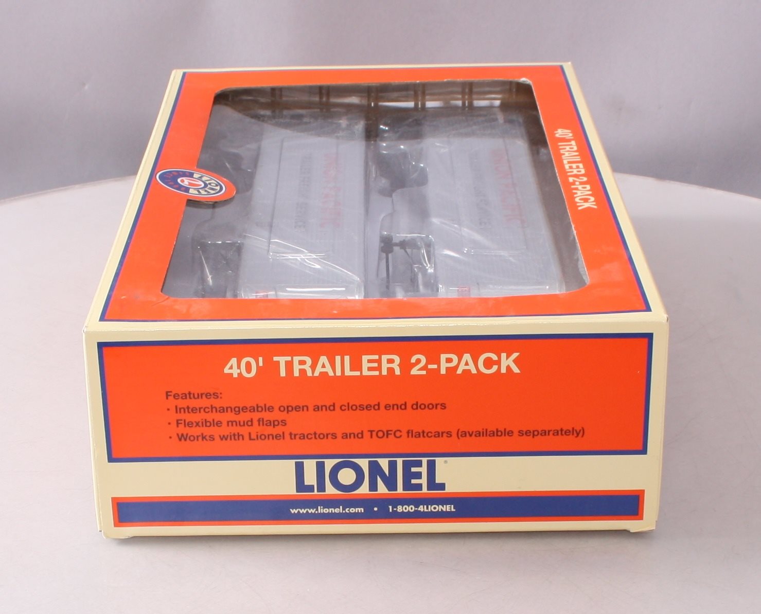 Lionel 6-83585 O Gauge Union Pacific 40' Trailer 2-Pack