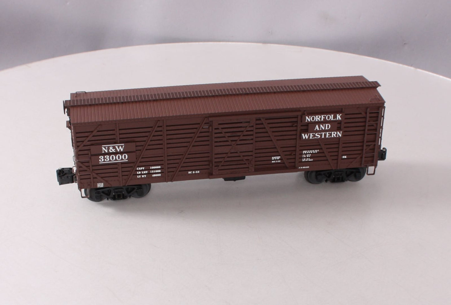 Lionel 6-17712 O Gauge Norfolk & Western ACF 40-Ton Stock Car #33000