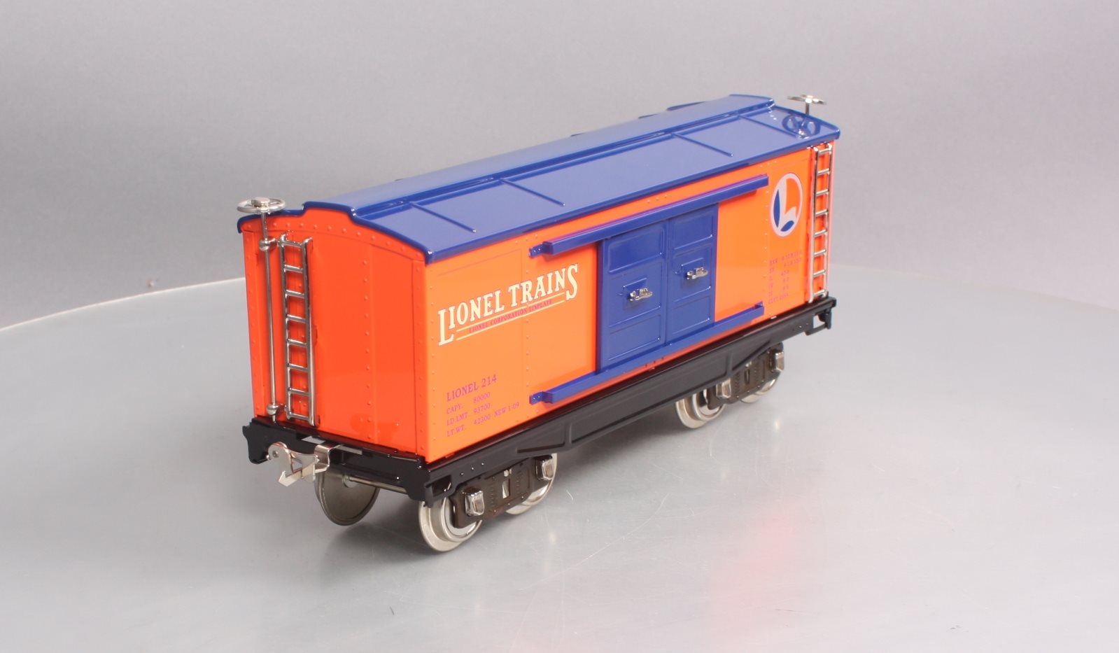 MTH 11-30049 Lionel Corporation #214 Orange/Blue Boxcar