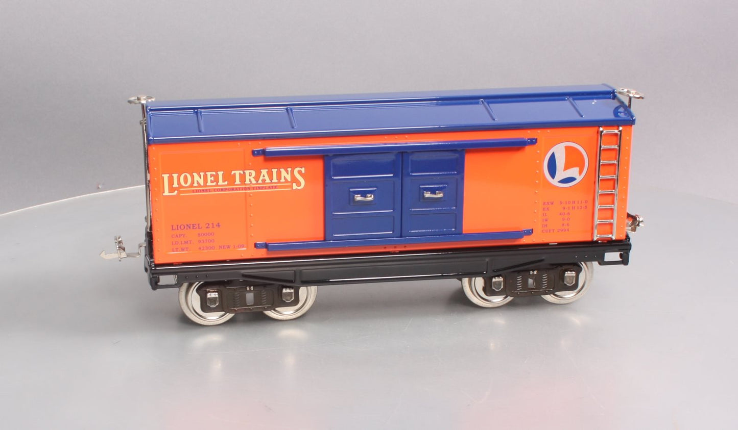 MTH 11-30049 Lionel Corporation #214 Orange/Blue Boxcar