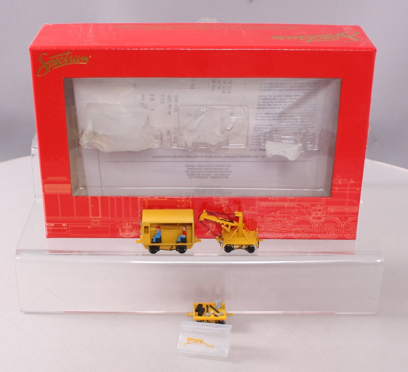 Bachmann/Spectrum 16946 HO Scale Maintenance-of-Way Speeder W/Crane & Work Cart