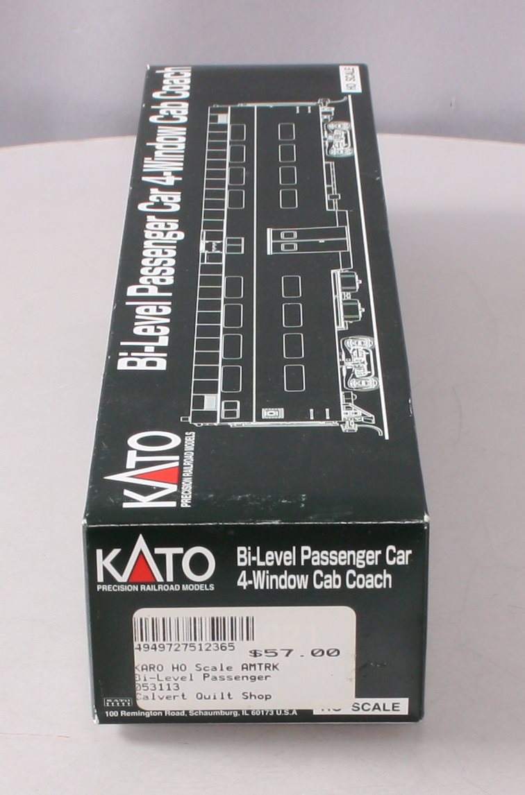 Kato 35-6021 HO Scale Amtrak Bi-Level Cab Coach Passenger Car