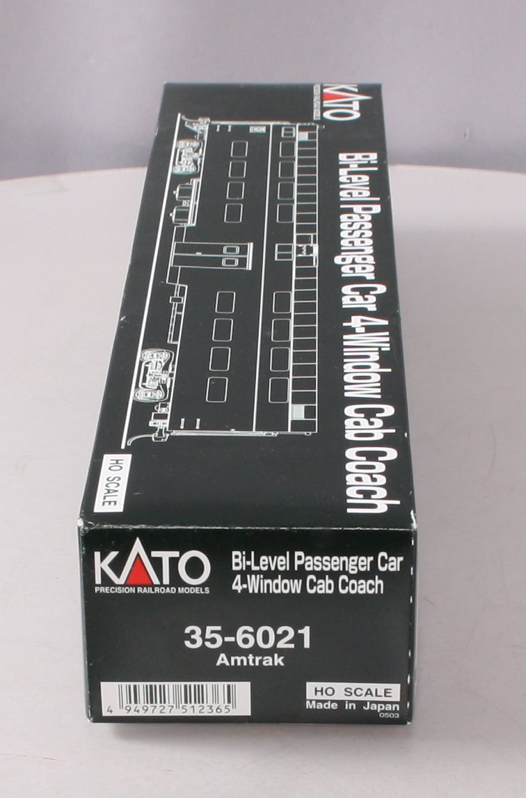 Kato 35-6021 HO Scale Amtrak Bi-Level Cab Coach Passenger Car