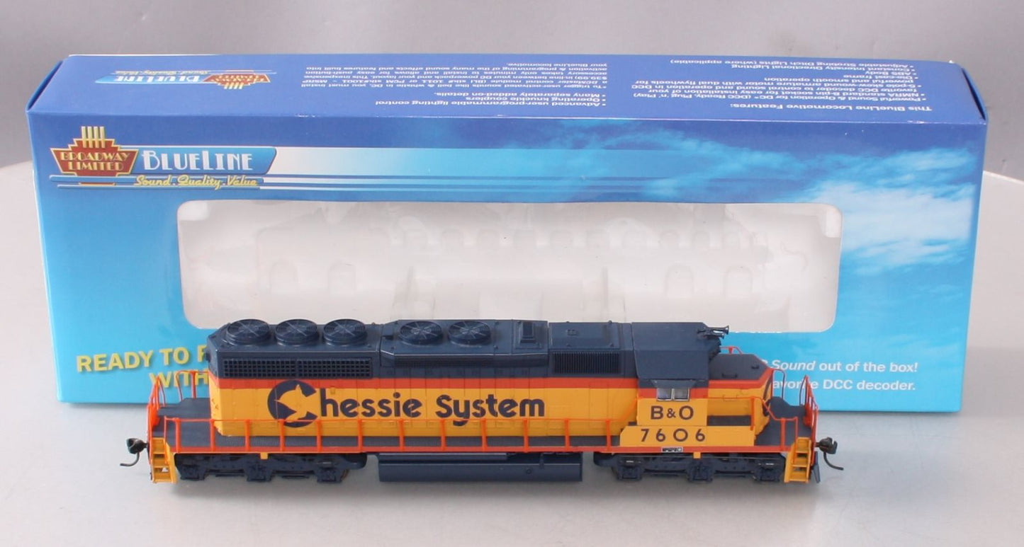 Broadway Limited 5003 HO Baltimore & Ohio EMD SD40-2 Diesel Locomotive #7606