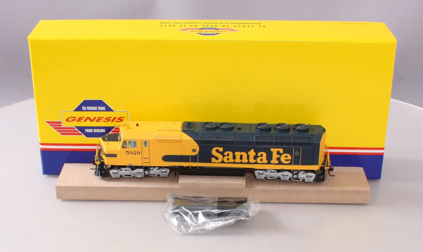 Athearn G67636 HO Scale Santa Fe F45 Diesel Locomotive w/DCC Sound #5929