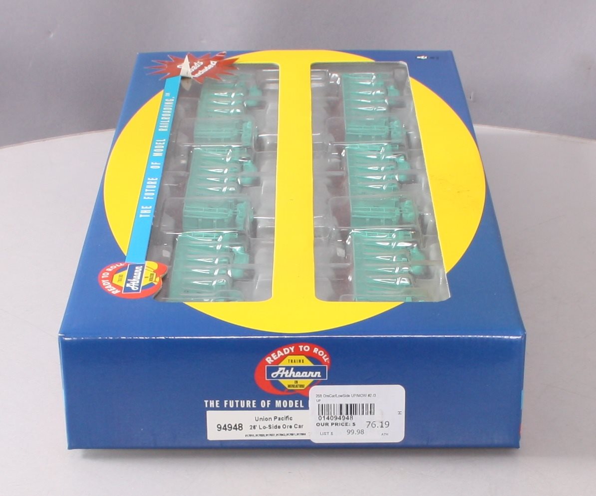 Athearn 94948 HO Scale Union Pacific 26' Lo-Side Ore Car Pack (6-Car Set)