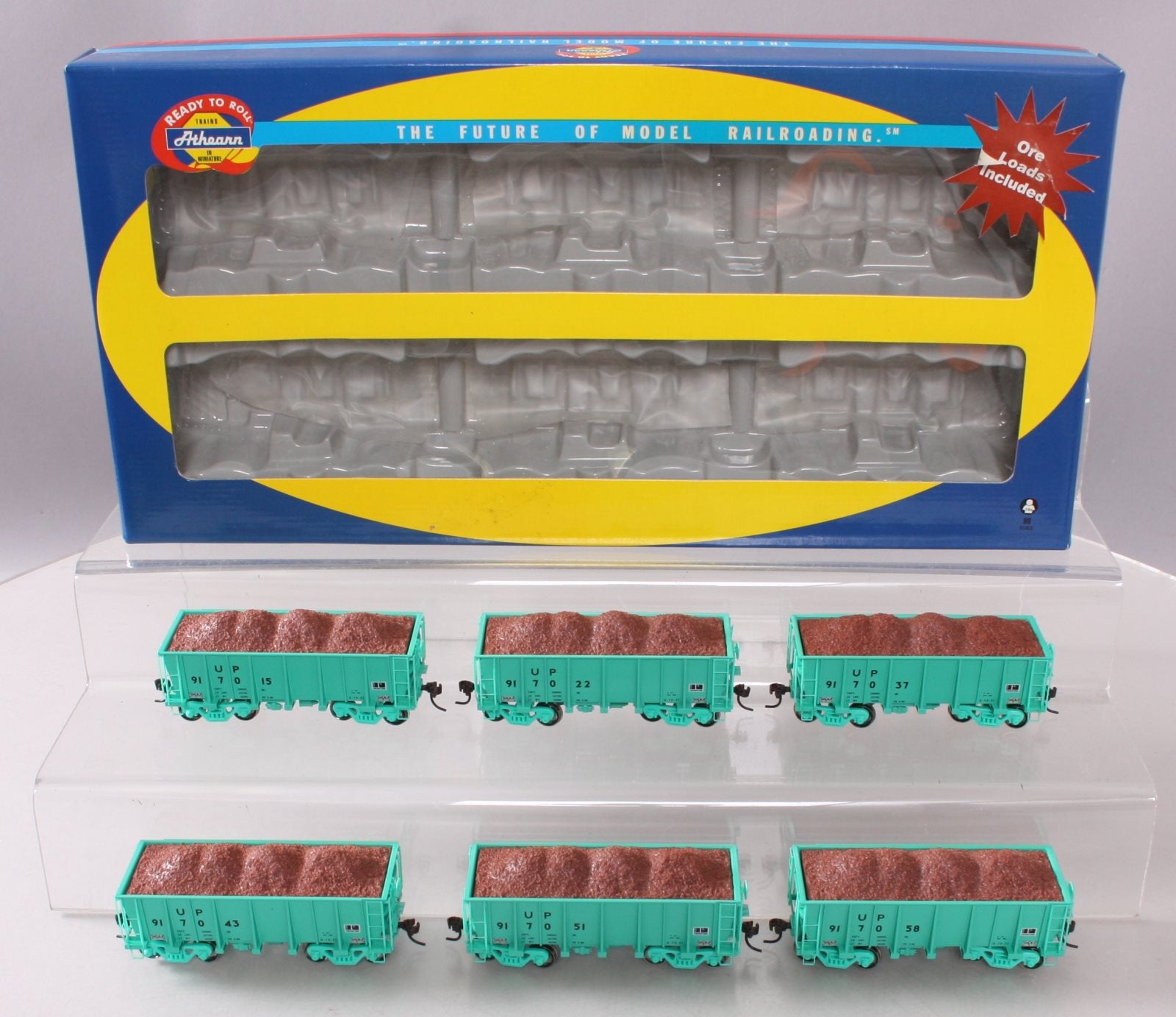 Athearn 94948 HO Scale Union Pacific 26' Lo-Side Ore Car Pack (6-Car Set)