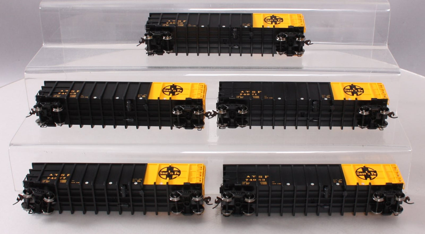 Athearn 94459 HO Santa Fe 50' Thrall High-Side Coal Gondola Pack (5-Car Set)