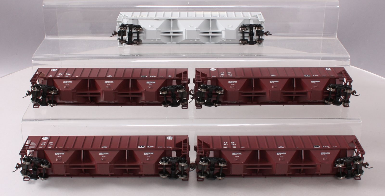 Athearn 72389 HO Santa Fe 54' PS Covered Hopper Pack (Pack of 5)