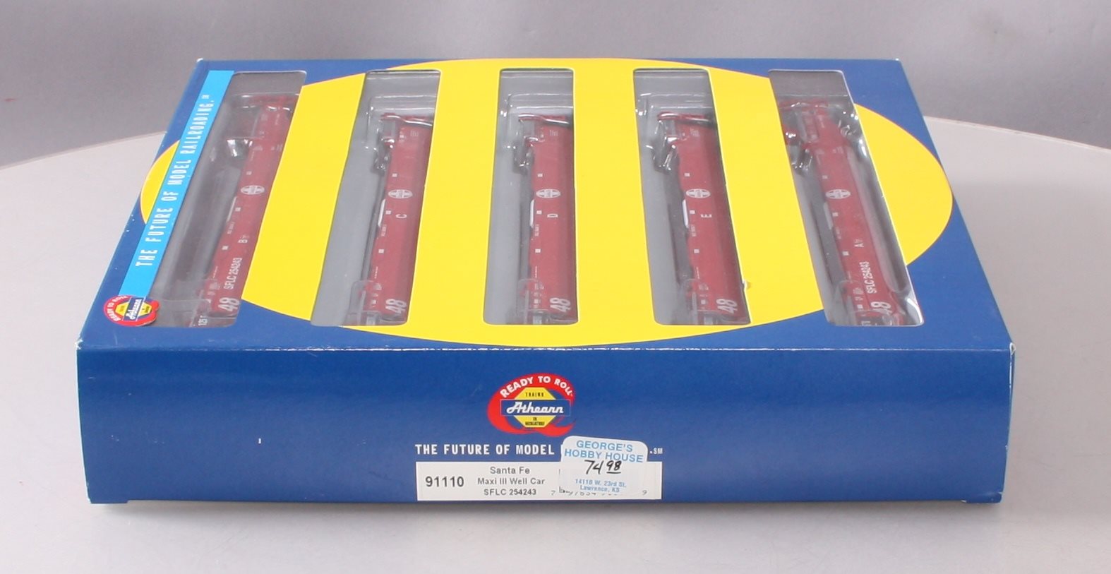 Athearn 91110 HO Santa Fe Maxi III Well Cars #SFLC 254243 (Set of 5)