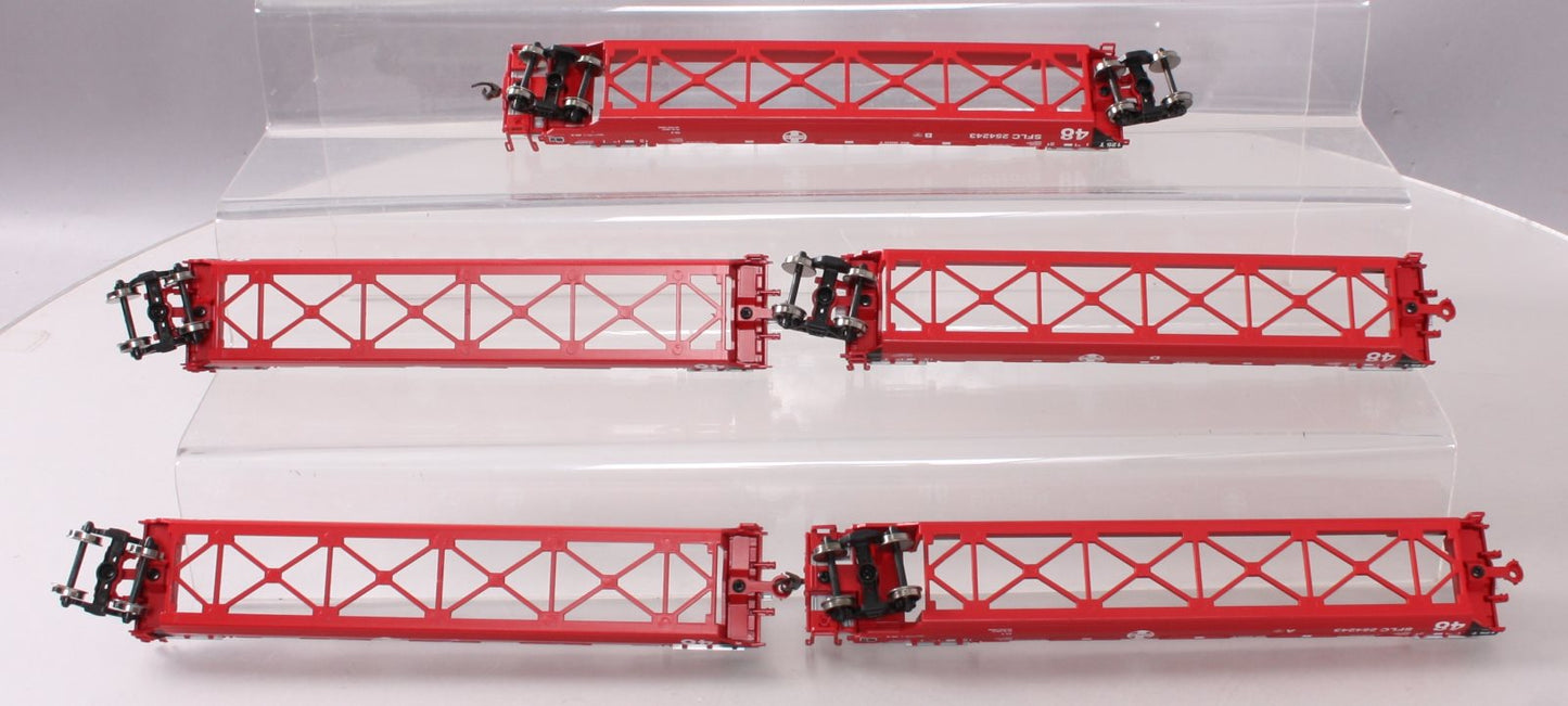 Athearn 91110 HO Santa Fe Maxi III Well Cars #SFLC 254243 (Set of 5)