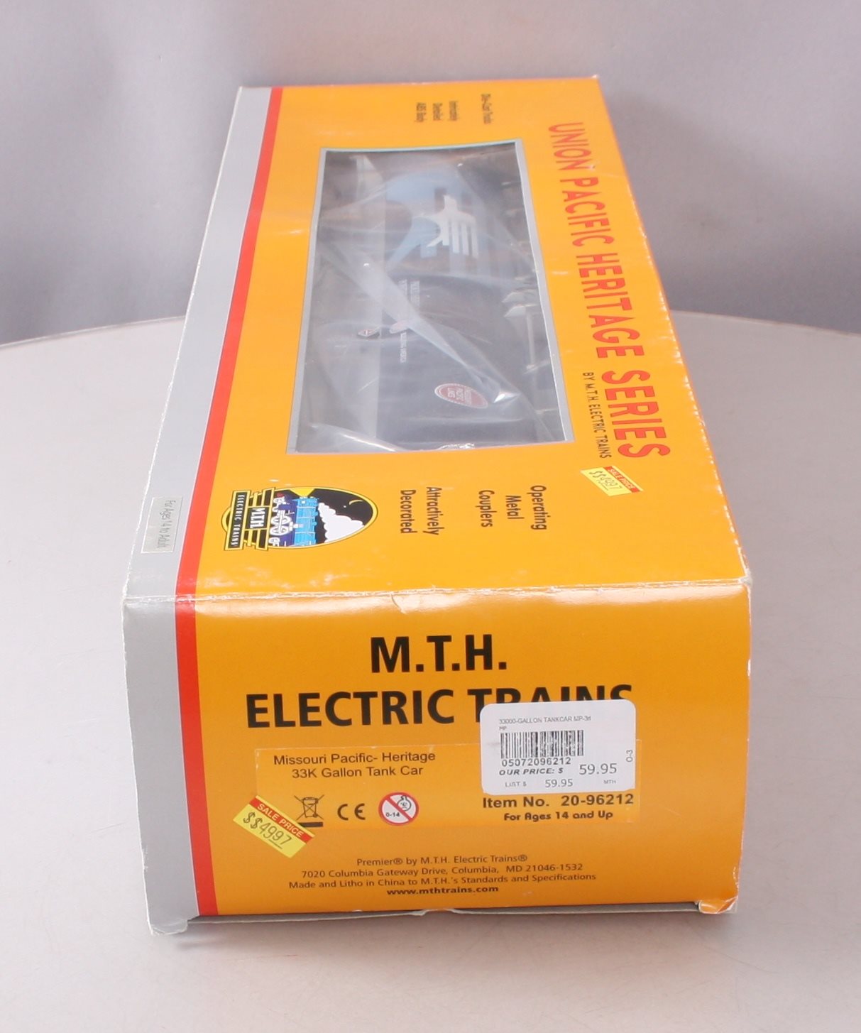 MTH 20-96212 O Gauge 33K Gallon Tank Car Missouri Pacific Heritage #521982
